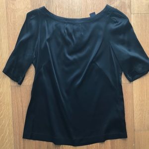 Banana Republic black silk blouse